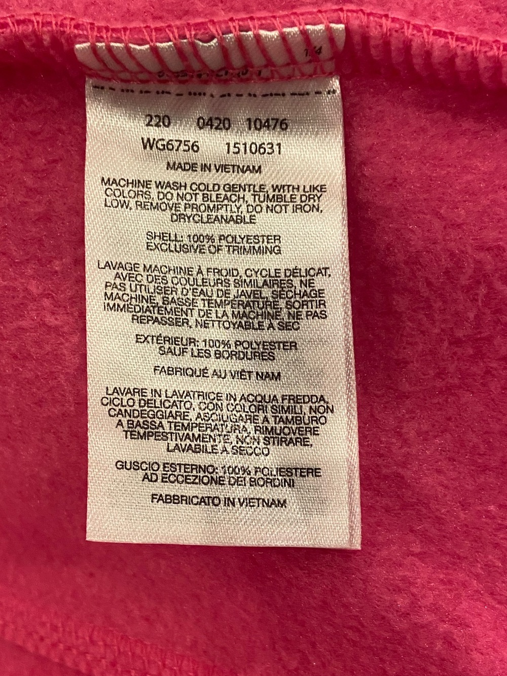 Columbia Pink Girls' Fleece Jacket size XS 6-6X - Picture 6 of 6